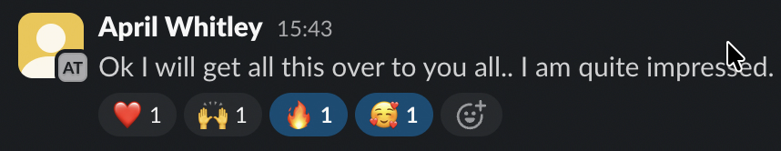 Client Slack — I am quite impressed